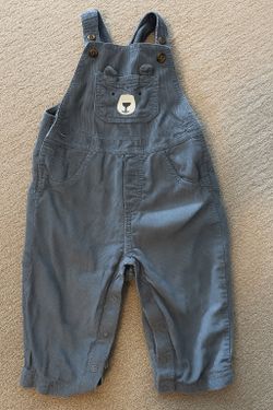 Baby Boy Corduroy Overalls – Bear Design