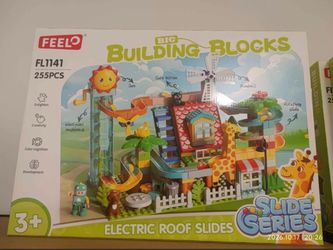 $10 Electric Slide Building Blocks Set  255-Piece– Ages 3+