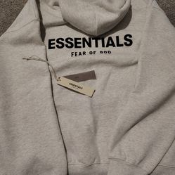 Light Oatmeal Essentials Hoodie Large
