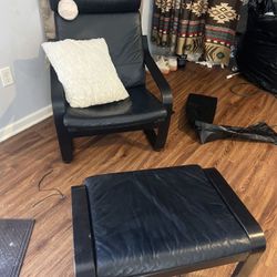 lounge chair with ottoman 