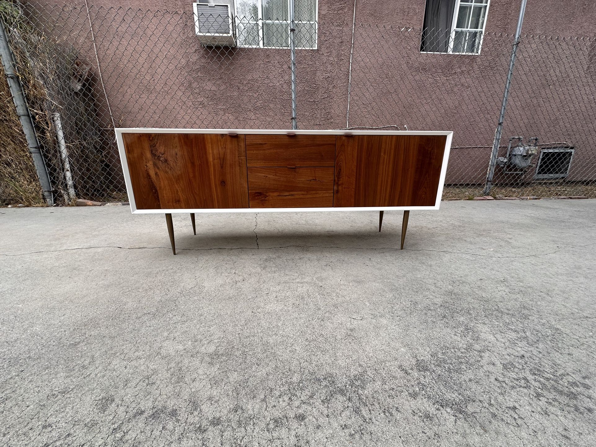 HD Buttercup Mid Century Modern Media Console Entertainment Center Tv Stand Cabinet Sideboard Credenza.