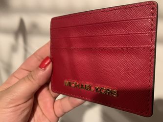 MICHAEL KORS Pebbled Leather Card Case
