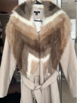 Faux fur coat