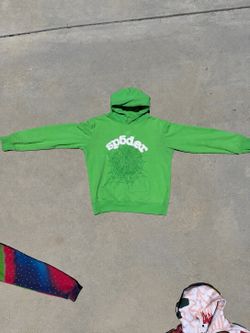 Spider Hoodie Green large