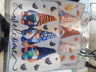 3 Pcs Fall Front Door Mat 24 x 16 Inch Welcome Gnome Door Mats for Halloween Thanksgiving Christmas Non Slip Rubber Gnome Mats