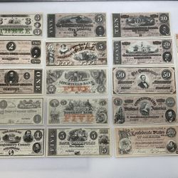 17 CONFEDERATE DOLLARS.  Facisimle