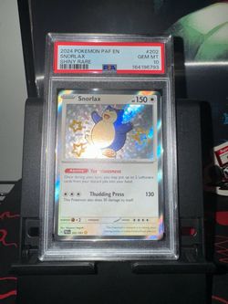 Paldean Fates Snorlax Shiny Rare 202/091 PSA 10 Pokemon Card