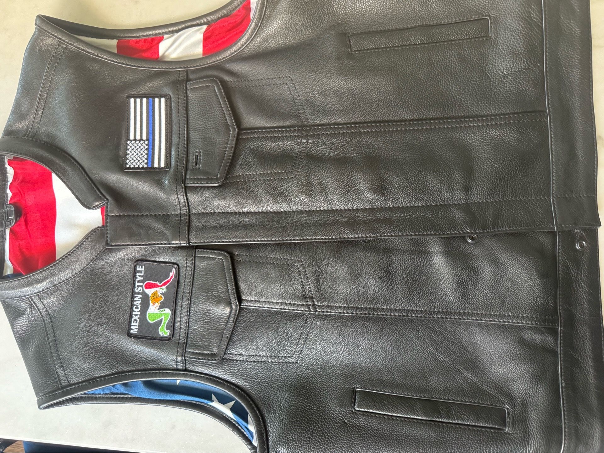 Leather Motorcycle vest