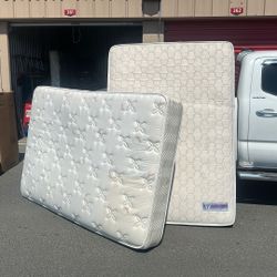 Mattress, Full Size With Boxspring And Steel Frame