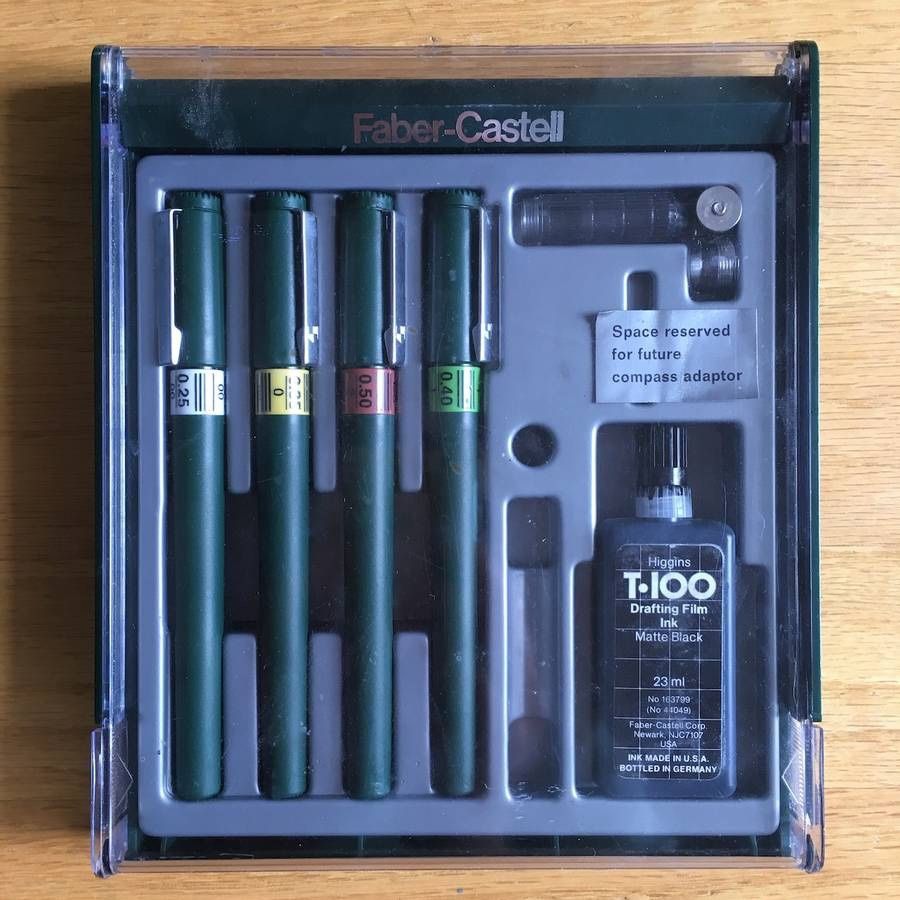 Faber Castell TG1-S - 4 Pen Drafting Set - Vintage