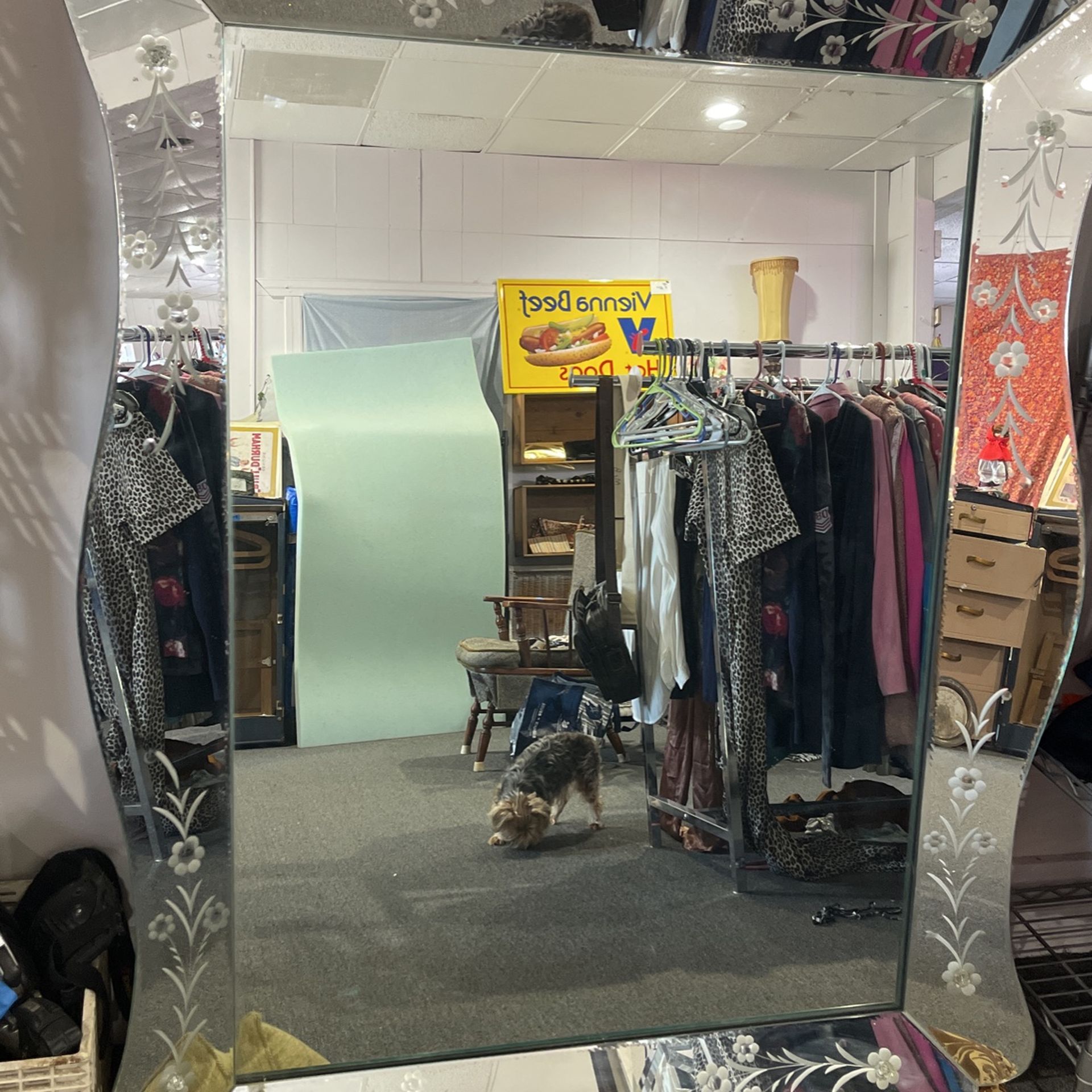 Large 1940S Mirror In Excellent Condition