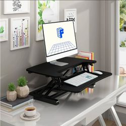 Black Adjustable Standing Desk Converter