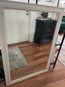 Wood framed mirror