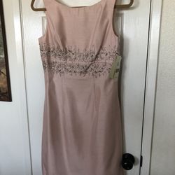 NEW Women’s Beaded Pink Sleeveless Cocktail Dress - Size 6