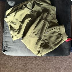Figs Olive Green Scrub Set