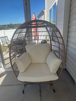 Oversized  Wicker Egg Chair