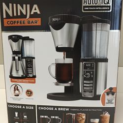 "NEW" NINJA COFFEE BAR "AUTO-IQ" ONE TOUCH with NINJA FROTHER & DOUBLE-WALL THERMAL CARAFE! ♥️