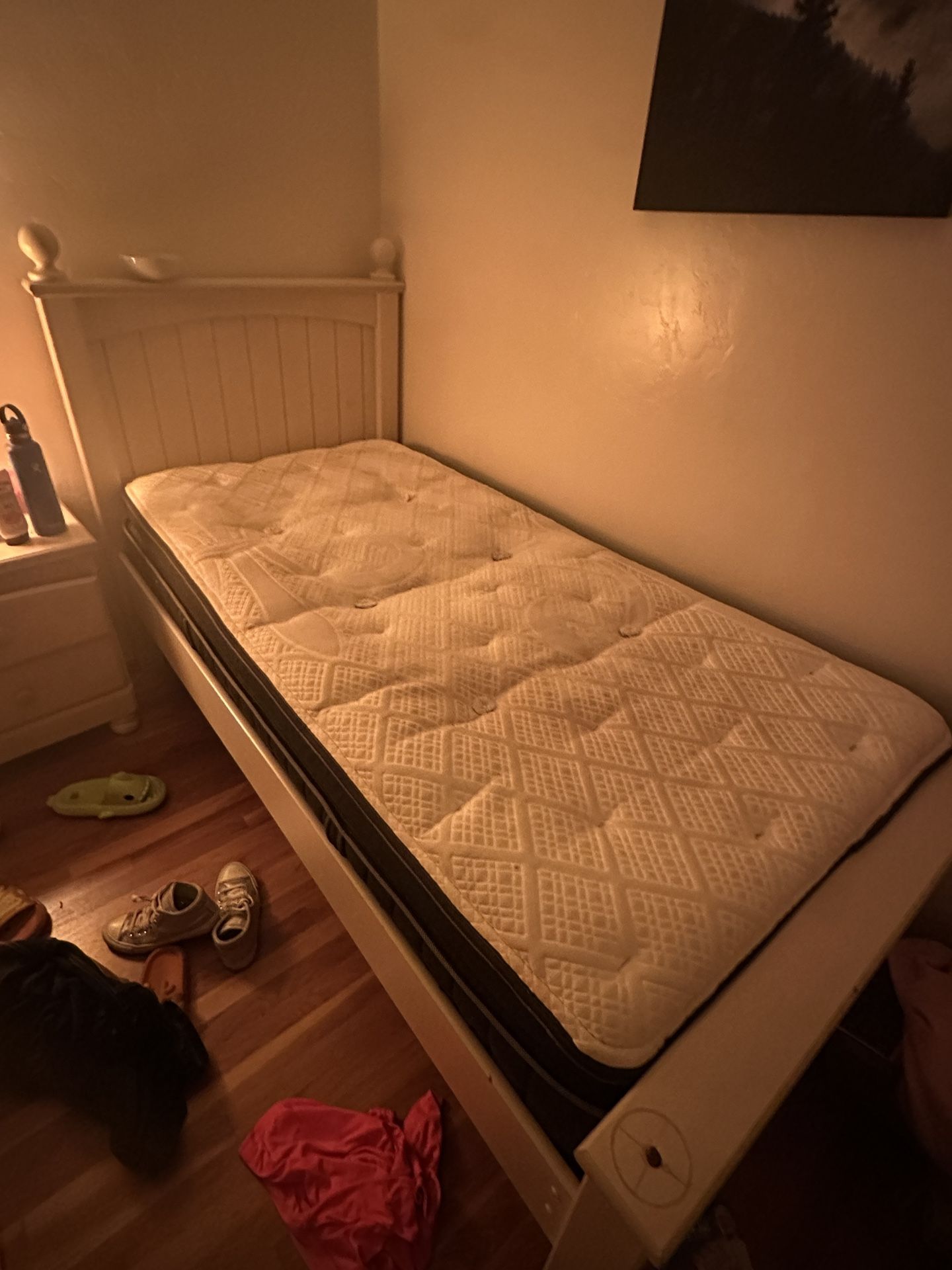 MOVE OUT SALE MUST BE GONE BY SUNDAY Bed Frame, Mattress, Night 