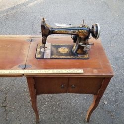 Sewing Table Machine Antique Singer