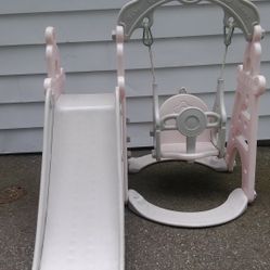 3 - In-1 Toddler Slide And Swing Set