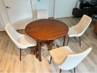 42" Round Dining Table - Walnut (Article furniture discounted from $500 MSRP)