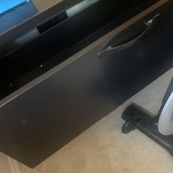 2 Drawer Black Metal Lateral File Cabinet