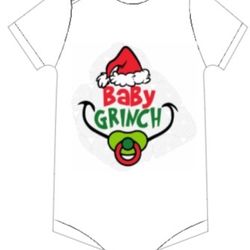 Christmas outfits , Grinch, Baby’s First Christmas