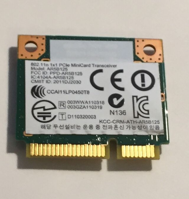 PCle mini card Model: AR5812/ ASUS F550C
