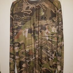 Under Armour Long Sleeve Forest Camo Hunting Shirt