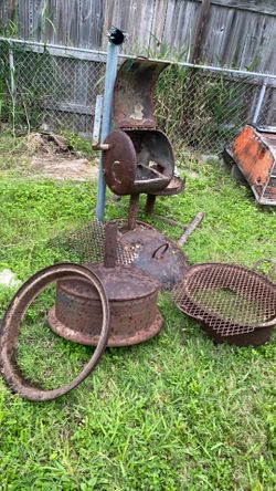 Heavy iron BBQ pieces