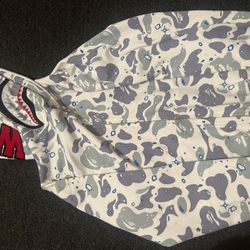 Baping Ape Hoodie Grey 