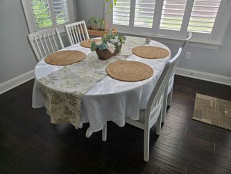Dining table and 4 chair set - white color