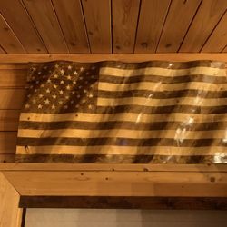 Wood working American flag