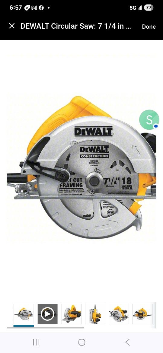 Dewalt Circular Saw Brand New