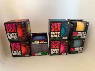 NeeDoh Sensory Fidget Toys – Fuzz Balls, Mello Mallo & Nice Cube