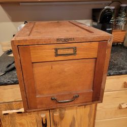 Antique Wood File Cabinet Drawer Yawman & Erbe