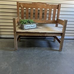 Extremely Heavy Solid Wood Very Heavy Beautiful Farmhouse garden Bench