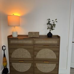 Entryway Shoe Storage Cabinet with 4 Flip Drawers & 2