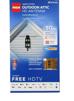 RCA Amplified Outdoor/Attic HDTV Antenna Multi-directional
. Low Profile Design.