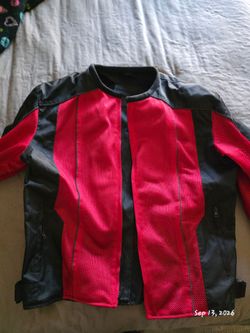 XL Black & Red motorcycle Jacket