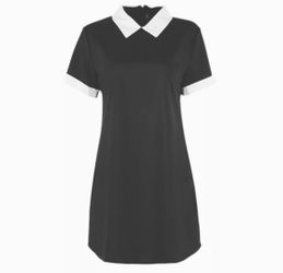Forever 21 black shift dress size L Short Sleeve