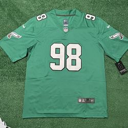 Philadelphia Eagles Jalen Carter Kelly Green Jersey 