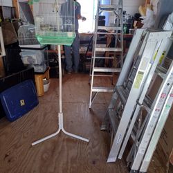 Small Bird Cage On Metal Stand