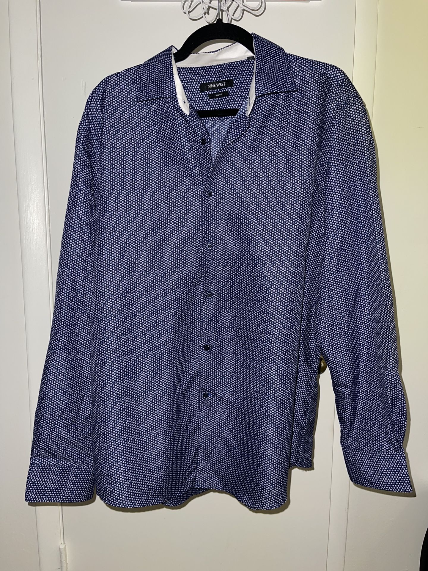 Men’s Nine West button-down dress Shirt XL