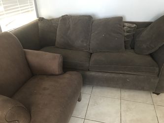 Comfortable sleeper sofa with matching comfortable chair