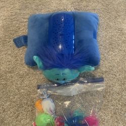 Trolls Light Up Foldable Pillow & Trolls Figures