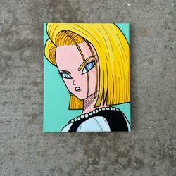 Dragon Ball Z Android 18 Canvas Painting 