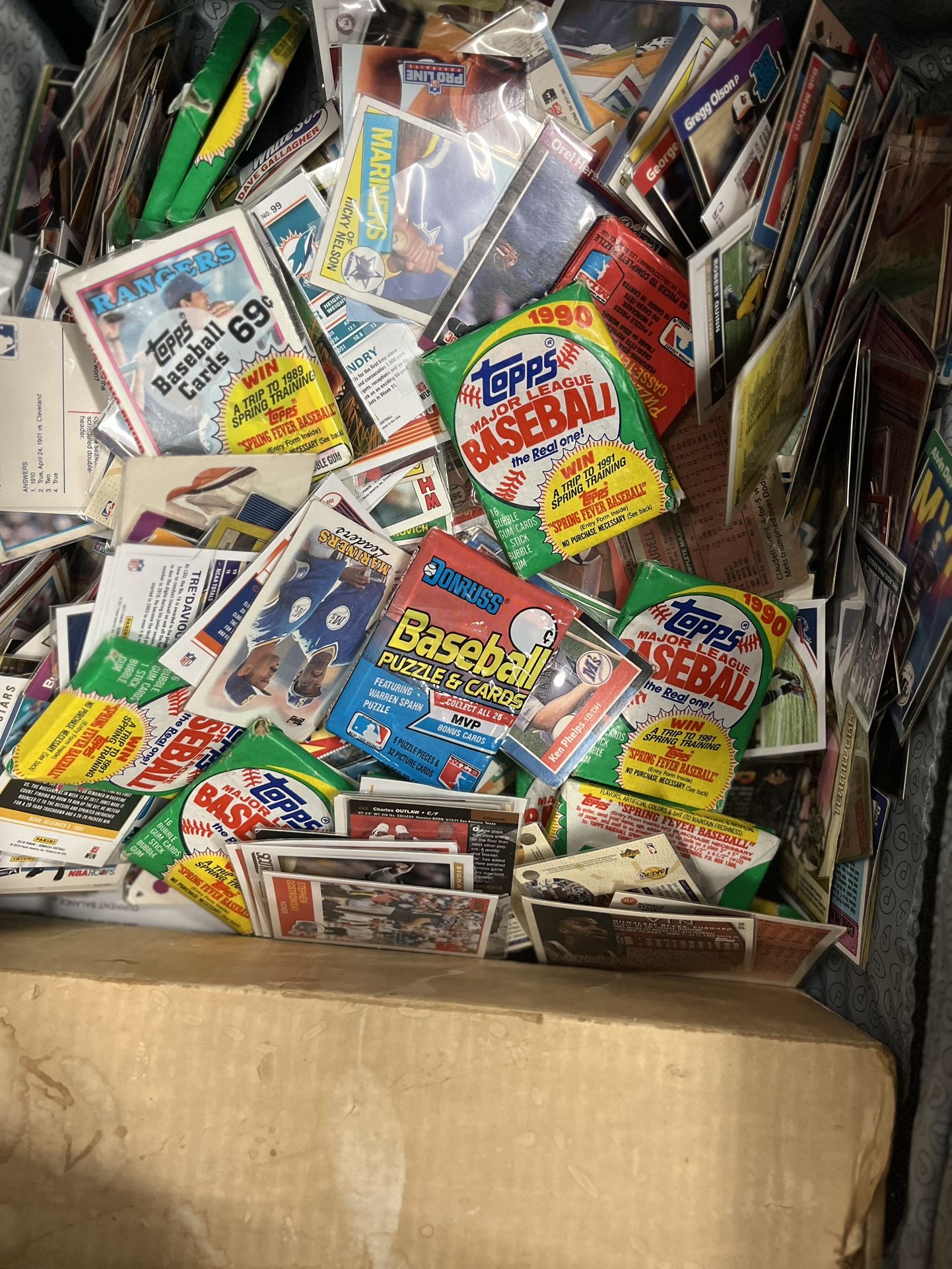 Books cards, baseball cards a lot of of them going back to 1988