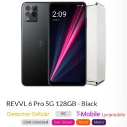 T Phone Pro 5G 128GB GSM Unlocked T-Mobile/Metro PCS /Boost/Consumer Cellular/Simple Mobile/Lycamobile/Mint Mobile/Gen Mobile/International 