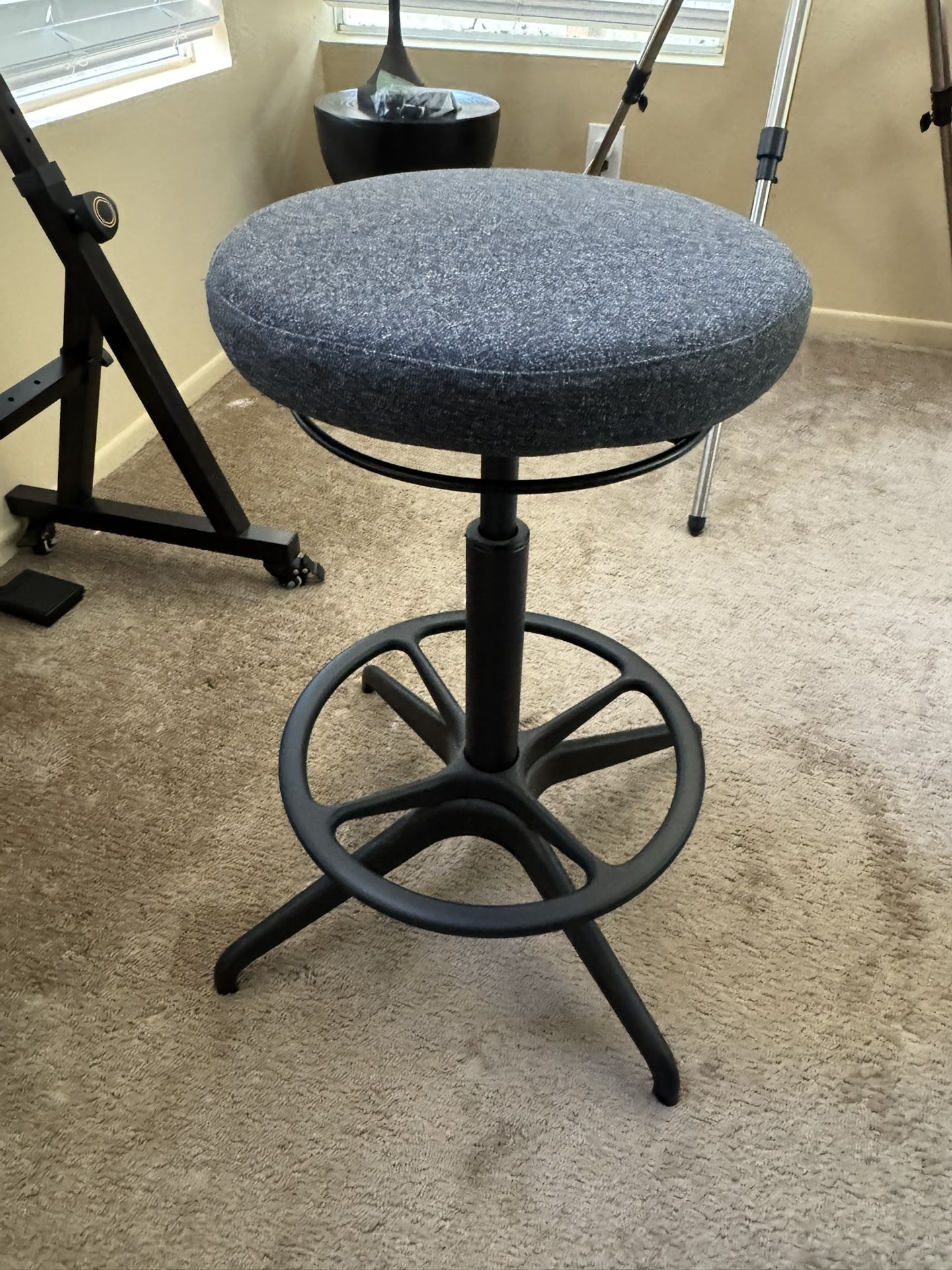 Dark Grey IKEA Lidkullen Sit/Stand Support Adjustable Stool   Dark gray IKEA Lidkullen Sit/Stand Support Adjustable Stool in excellent condition. I us